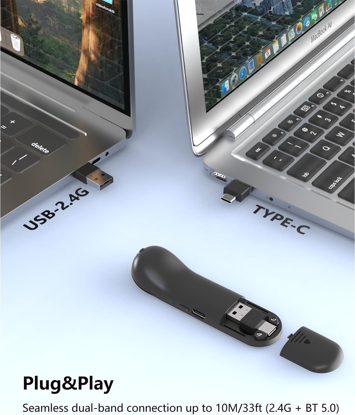 Hand Grip Mouse with Laser Pointer